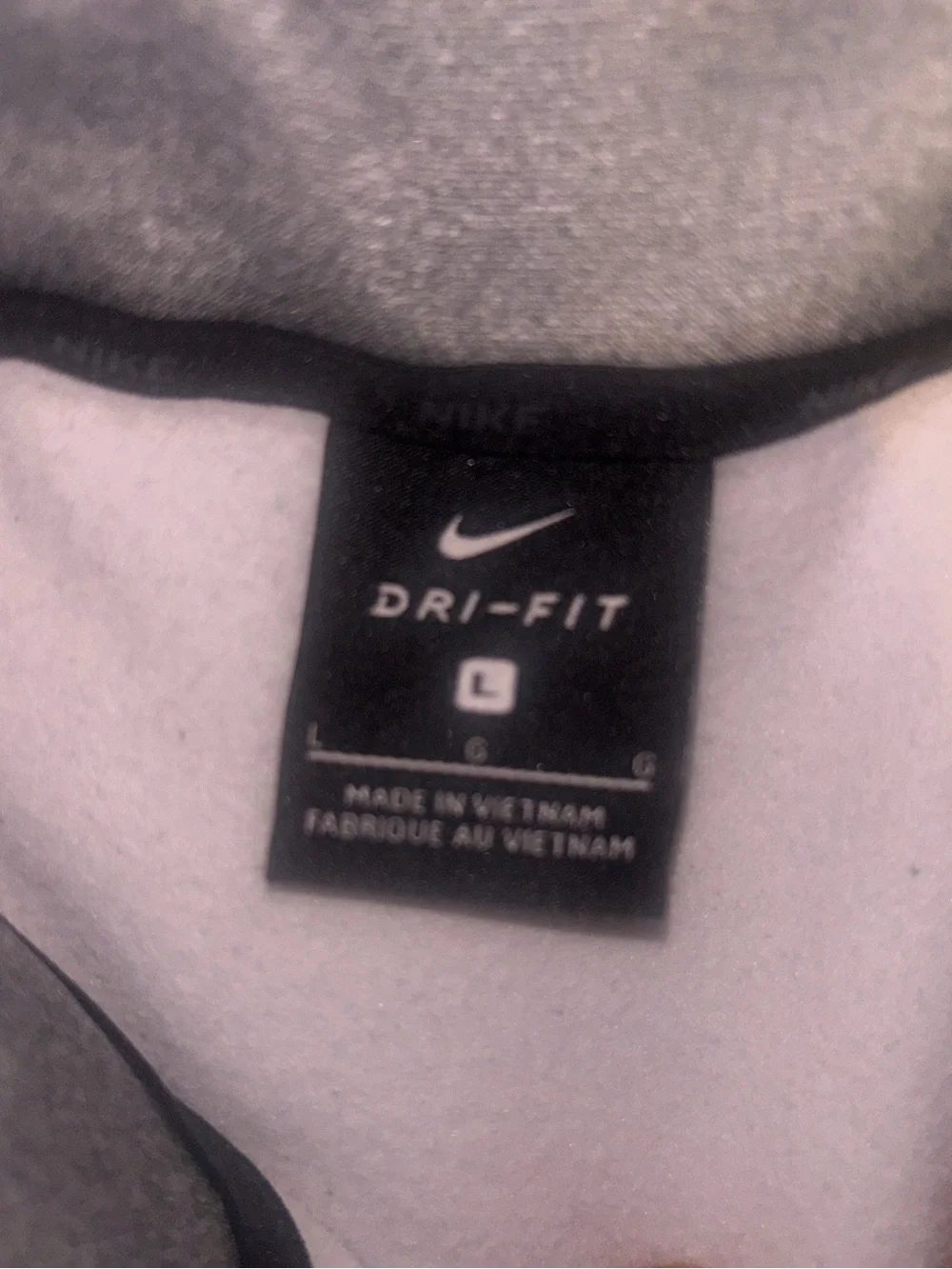 Nike Gray Half-Zip Training Pullover